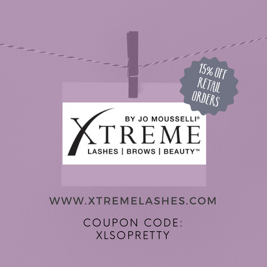 Visit Xtreme Lashes Eyelash Extensions website and use my promo code XLSoPretty to save 15% on your retail order! Link in description.